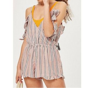 Topshop Pinstripe Romper
